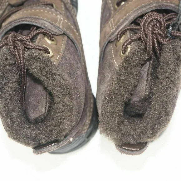 Timberland Mallard Winter Toddlers Boots Black Leather Brown Suede 33874 M - Picture 6 of 12